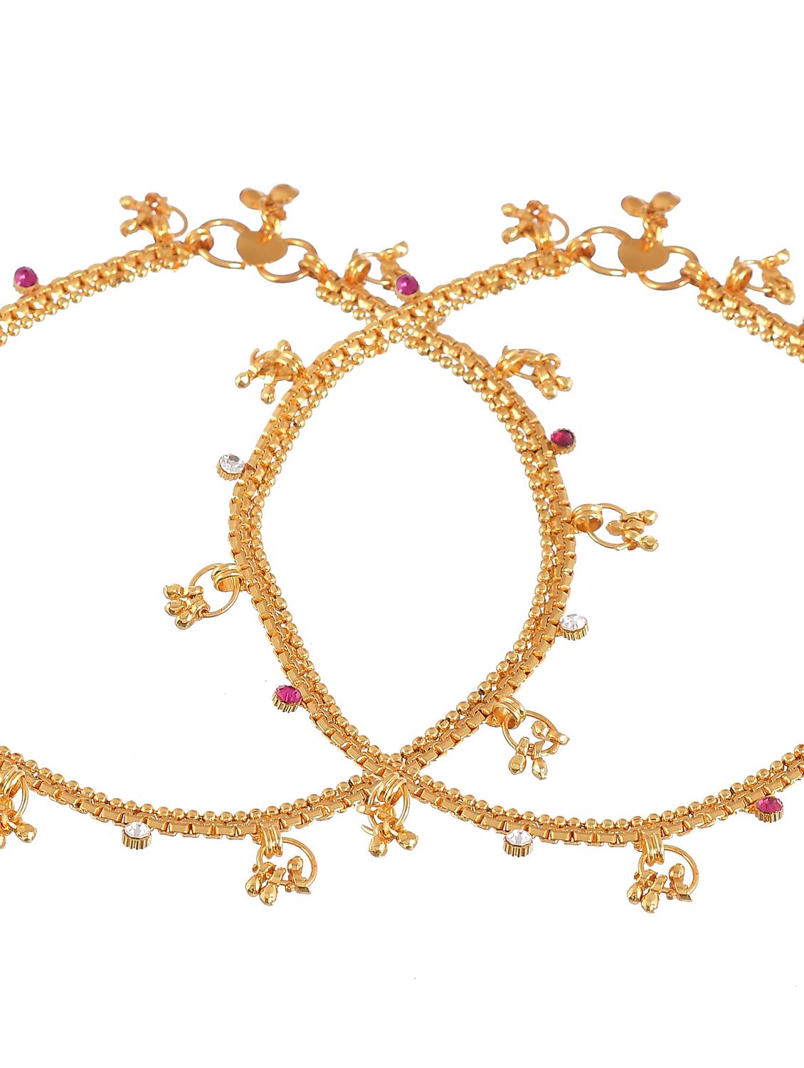 golden fiza bridal anklet - 18369729 - Zoom Image - 4