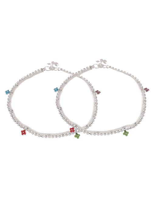 delicate damini cz anklet - 18369756 - Standard Image - 1
