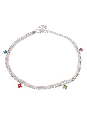 delicate damini cz anklet - 18369756 - Standard Image - 3