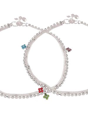 delicate damini cz anklet - 18369756 - Standard Image - 4