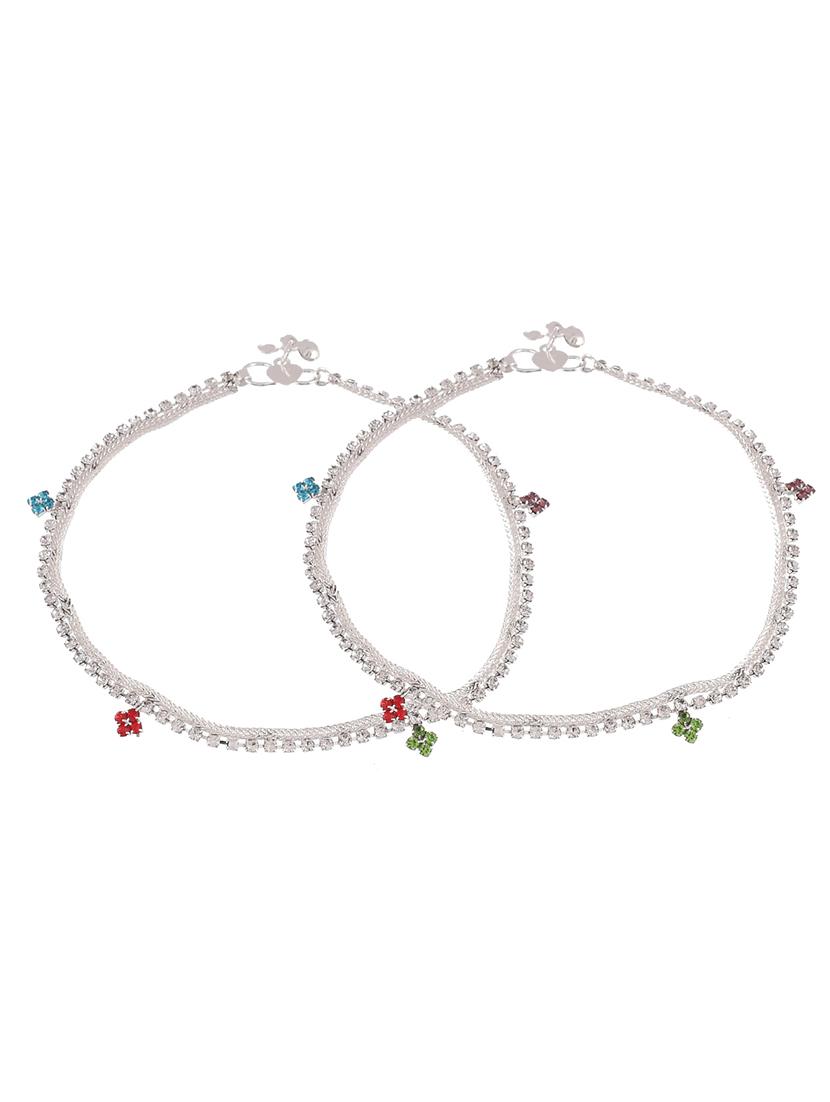 delicate damini cz anklet - 18369756 - Zoom Image - 1