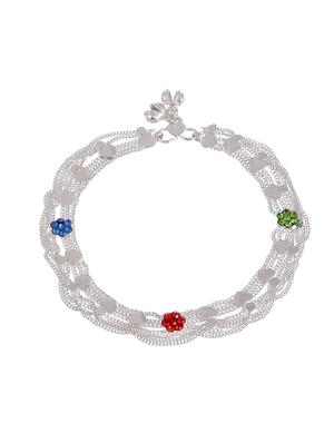 silver brass anklets and payal - 18369769 - Standard Image - 3