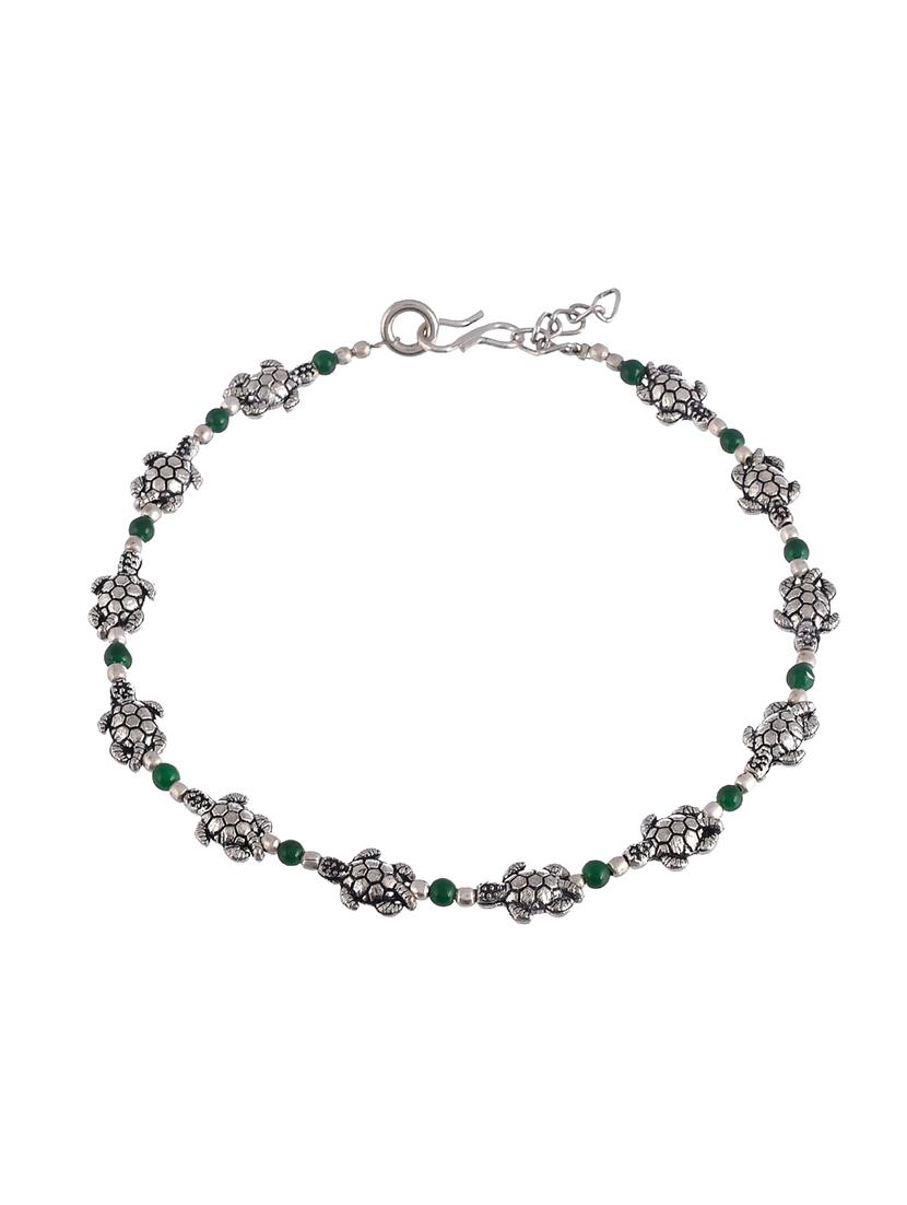 silver brass anklets and payal - 18369836 - Zoom Image - 3