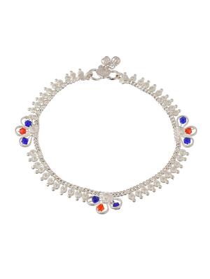 silver brass anklets and payal - 18369915 - Standard Image - 3