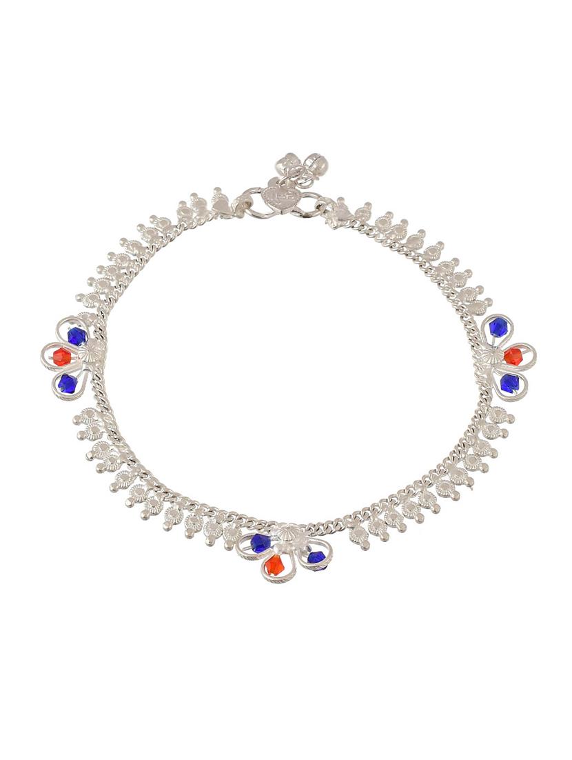 silver brass anklets and payal - 18369915 - Zoom Image - 3