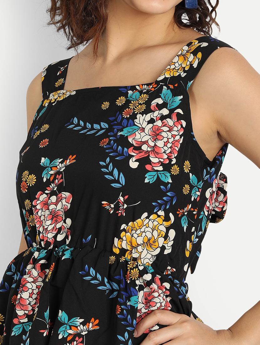 sleeveless floral layered dress - 18370215 - Zoom Image - 5