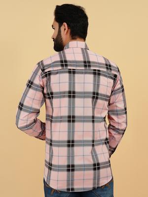 pink checkered casual shirt - 18370630 - Standard Image - 3
