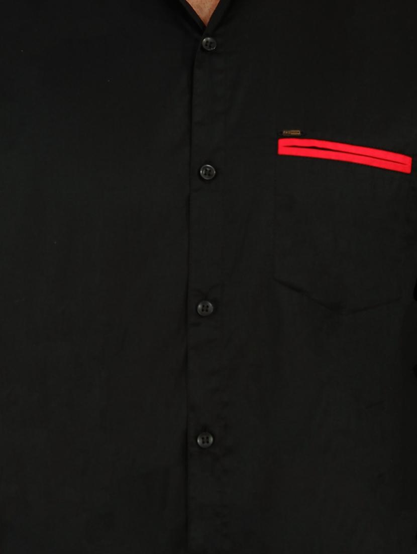 black solid casual shirt - 18370637 - Zoom Image - 5