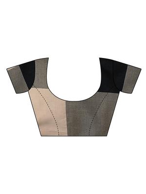 black cotton woven saree with blouse - 18370698 - Standard Image - 4