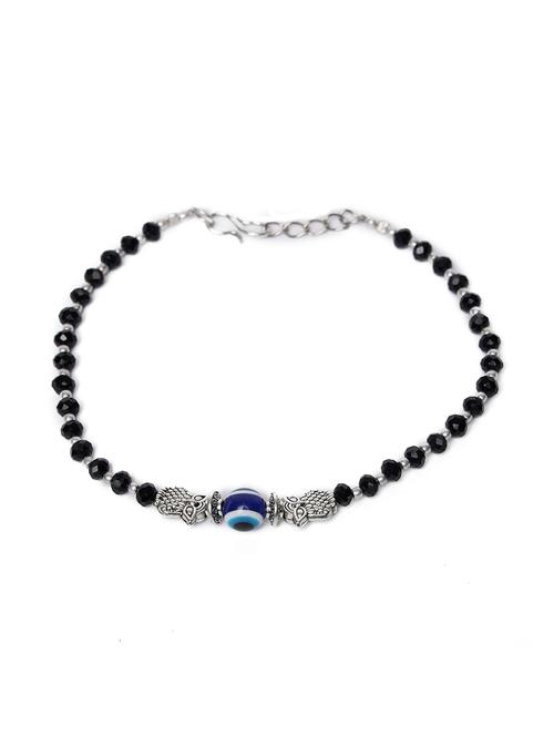 black silver plated anklets and payal - 18370752 - Very Small Image - 1