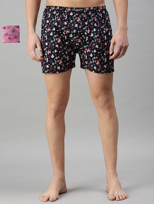 set of 2 printed cotton boxer - 18370765 - Standard Image - 1