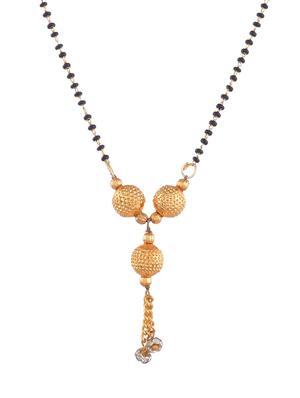 gold beads mangalsutra - 18370876 - Standard Image - 3