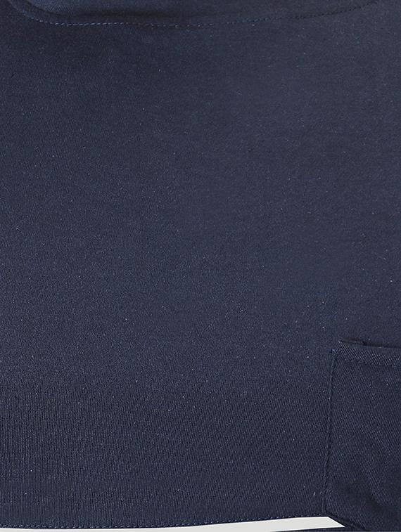 navy blue chest-printed t-shirt - 18370879 - Zoom Image - 5