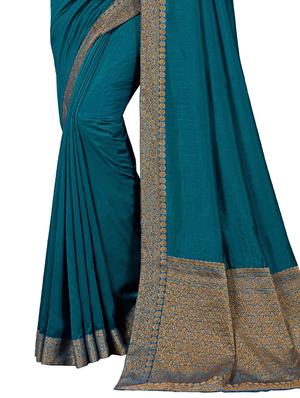 solid plain saree with blouse - 18371509 - Standard Image - 3