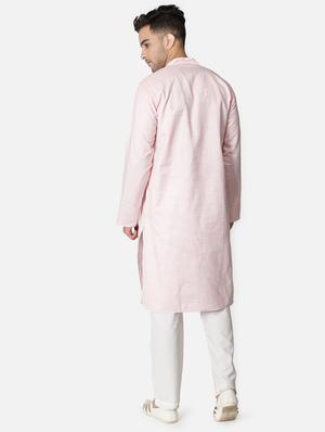 pink neck embroidered long kurta - 18371562 - Standard Image - 5
