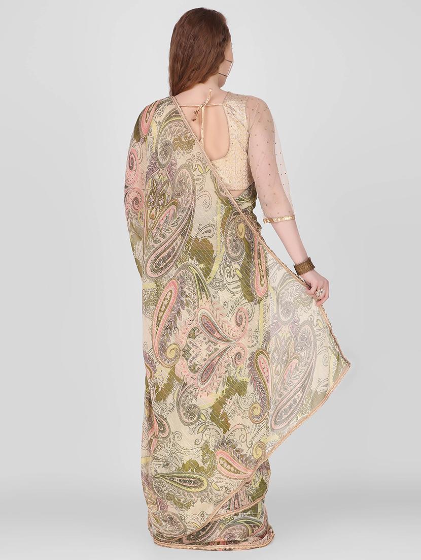 multi colored chiffon printed saree - 18371725 - Zoom Image - 2