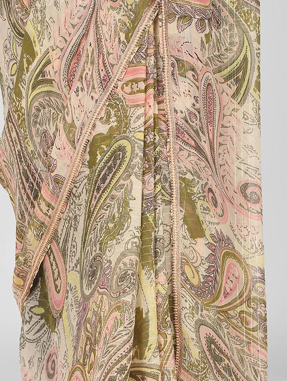 multi colored chiffon printed saree - 18371725 - Zoom Image - 3