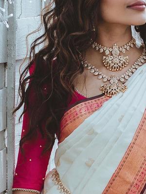 pink banarasi saree with blouse - 18372118 - Standard Image - 5