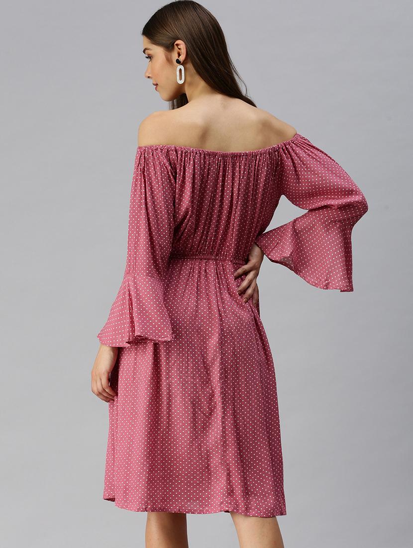 off shoulder empire line dress - 18372139 - Zoom Image - 3
