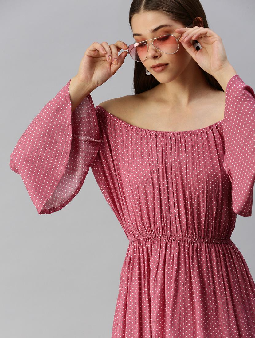 off shoulder empire line dress - 18372139 - Zoom Image - 5