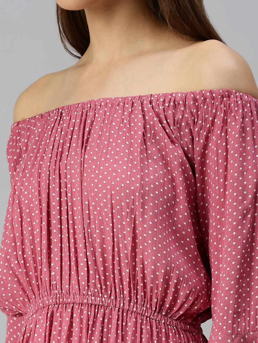 off shoulder empire line dress - 18372139 - Zoom Image - 6
