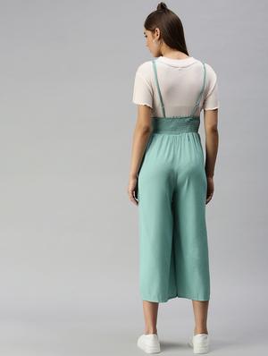 cami neck solid dungaree jumpsuit - 18372216 - Standard Image - 3