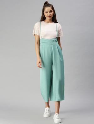 cami neck solid dungaree jumpsuit - 18372216 - Standard Image - 4