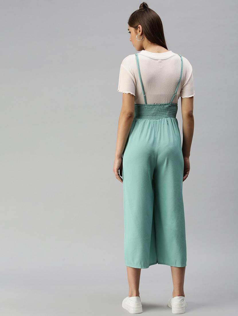 cami neck solid dungaree jumpsuit - 18372216 - Zoom Image - 3