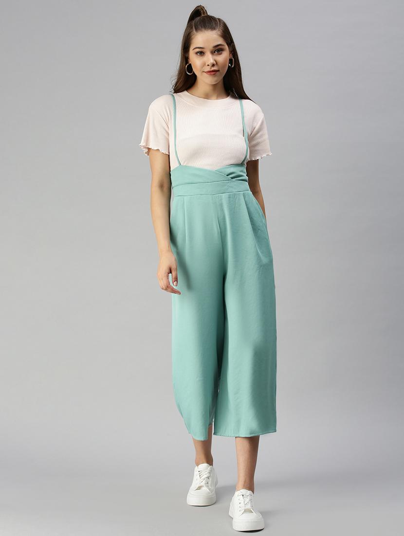 cami neck solid dungaree jumpsuit - 18372216 - Zoom Image - 4