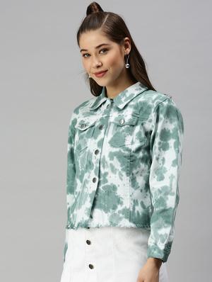 frayed hem tie & dye summer jacket - 18372231 - Standard Image - 2