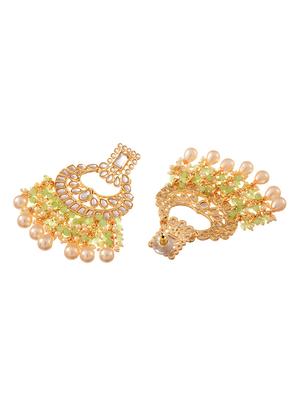 green brass chandballi earring - 18372343 - Standard Image - 3