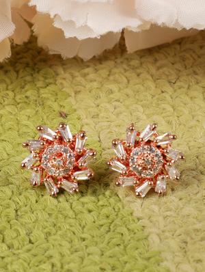 silver brass studs earring - 18373263 - Standard Image - 2