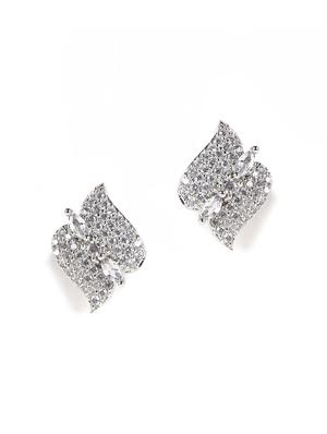 silver brass studs earring - 18373263 - Standard Image - 4