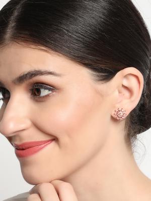 silver brass studs earring - 18373263 - Standard Image - 6