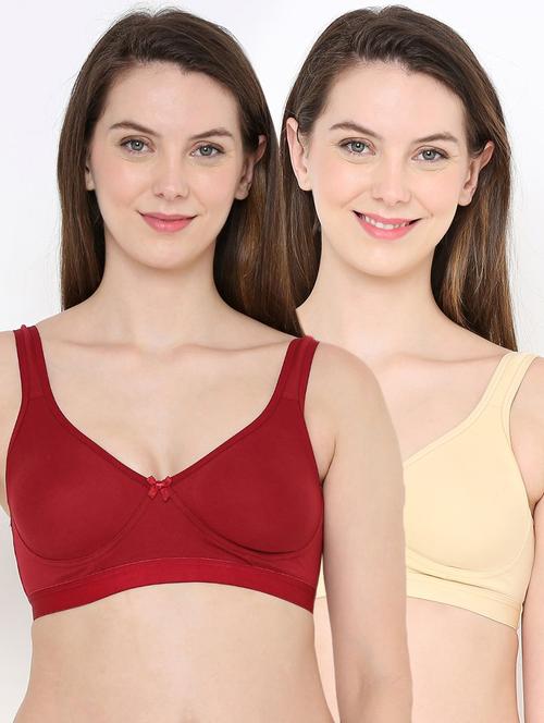 pack of 2 solid sports bra - 18373637 - Standard Image - 1
