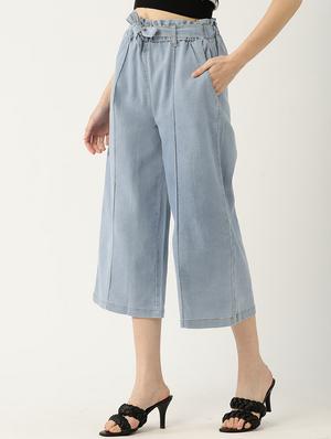 high rise solid flared palazzo - 18373732 - Standard Image - 2