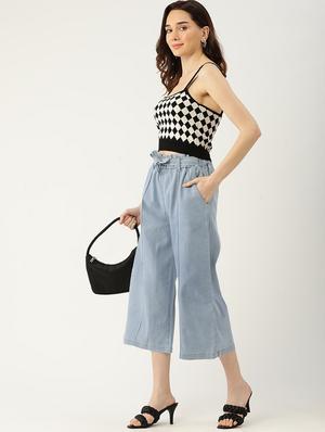 high rise solid flared palazzo - 18373732 - Standard Image - 4