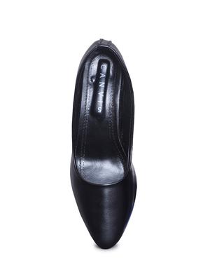 black leatherette slip on pumps - 18374545 - Standard Image - 4