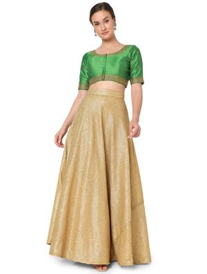 green silk embroidered blouse - 18374628 - Standard Image - 4