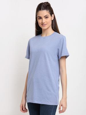 round neck striped tee - 18375448 - Standard Image - 2