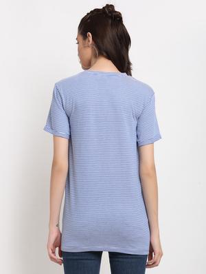 round neck striped tee - 18375448 - Standard Image - 3