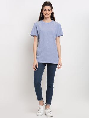 round neck striped tee - 18375448 - Standard Image - 4