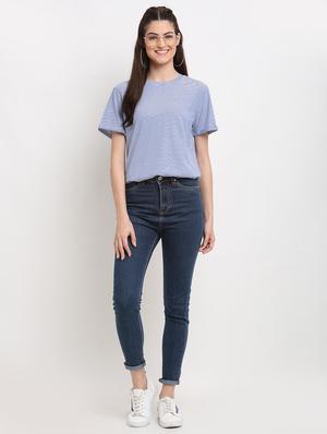round neck striped tee - 18375448 - Standard Image - 5