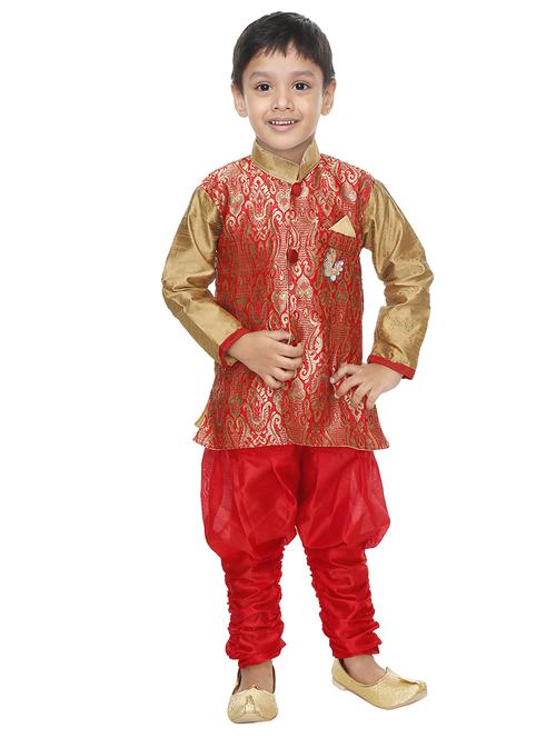 red printed kurta set - 18375891 - Very Small Image - 1
