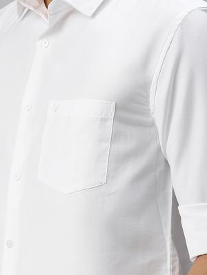 white solid casual shirt - 18376026 - Standard Image - 5