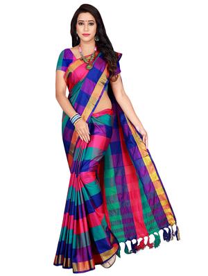set 3 combo saree with blouse - 18376596 - Standard Image - 3