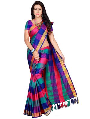 set 3 combo saree with blouse - 18376597 - Standard Image - 3