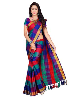set 3 combo saree with blouse - 18376597 - Standard Image - 4