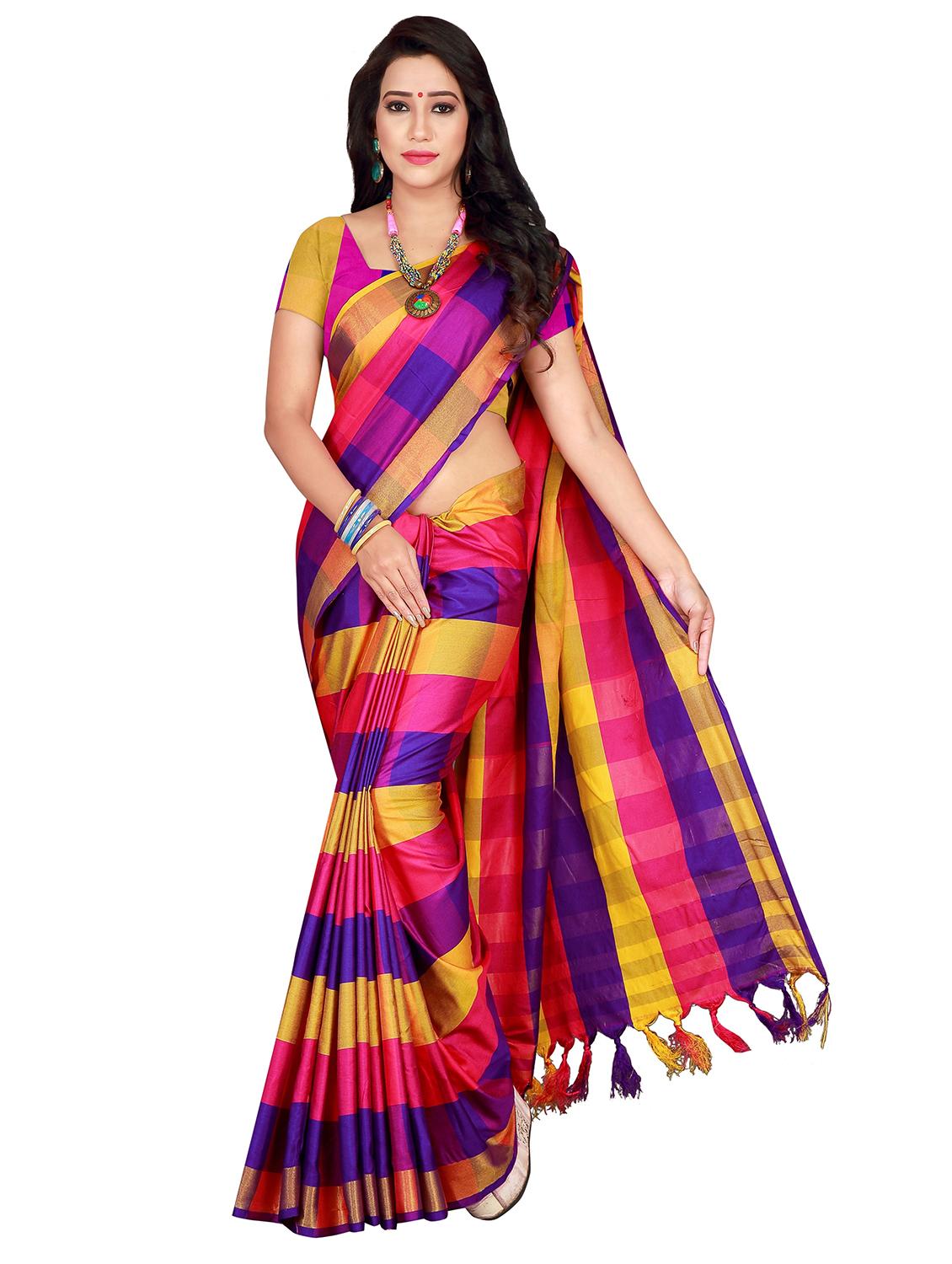set 3 combo saree with blouse - 18376597 - Zoom Image - 2
