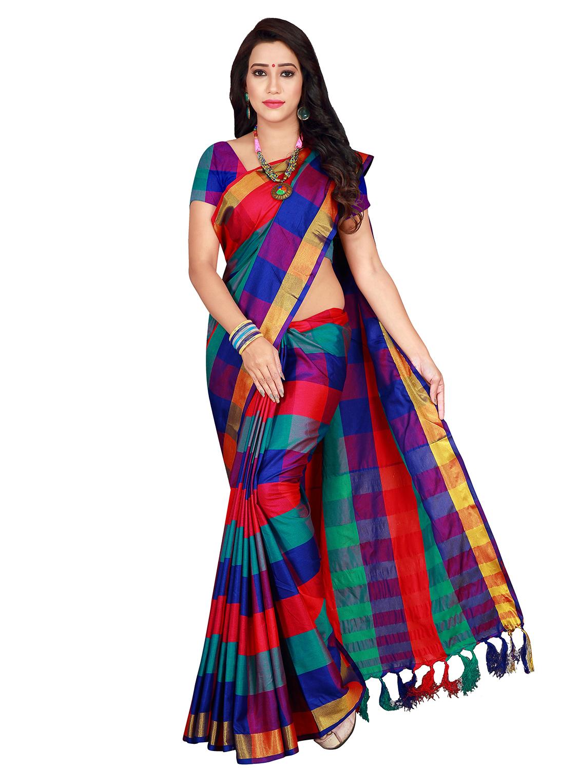 set 3 combo saree with blouse - 18376597 - Zoom Image - 4
